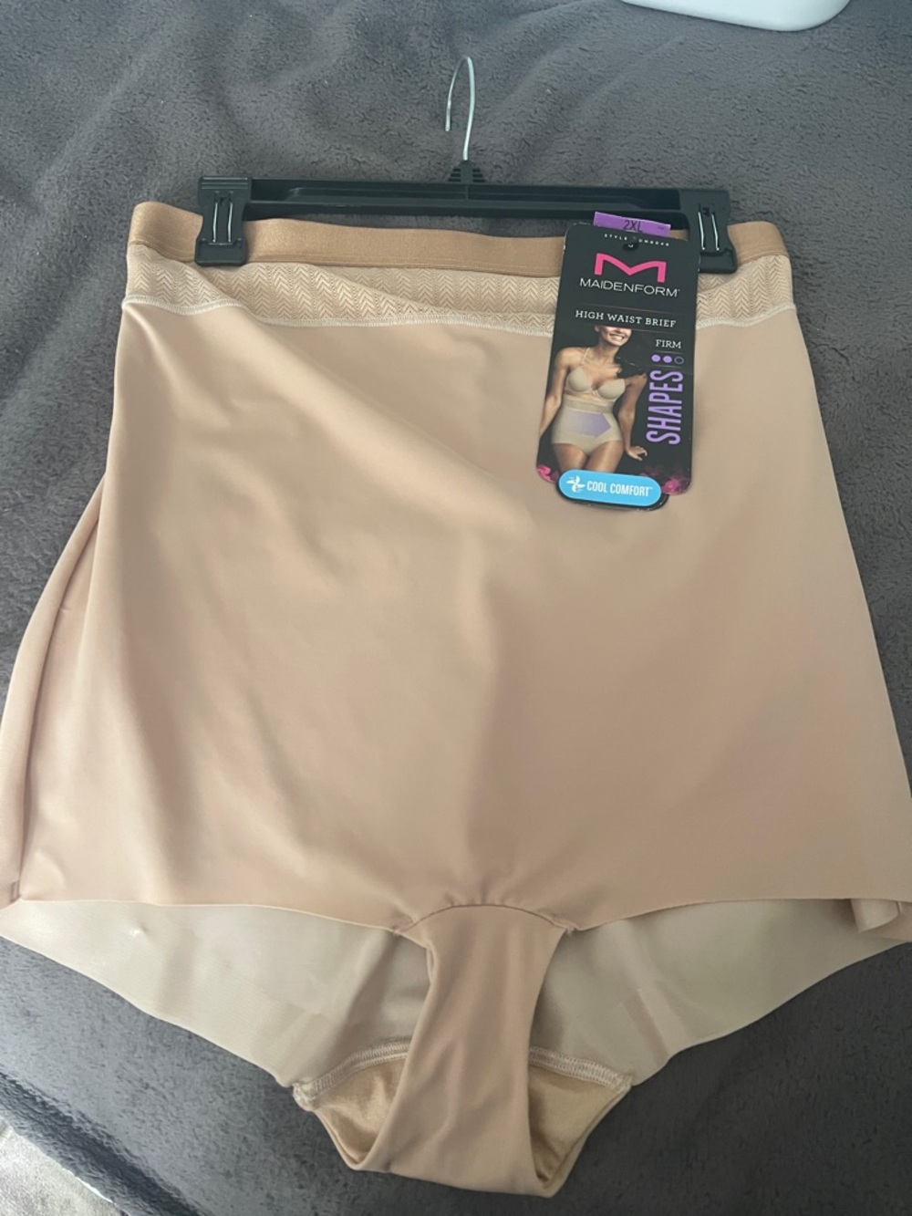Maidenform High Waist Firm Control Brief in Beige